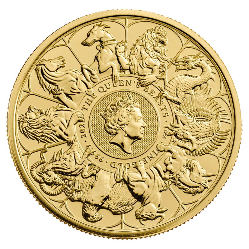 1oz Queen's Beasts All 10 Beasts 2021 Gold Coin