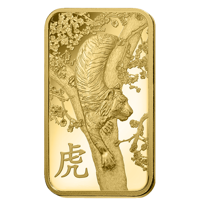 5 gram PAMP Lunar Tiger 2022 Gold Bar